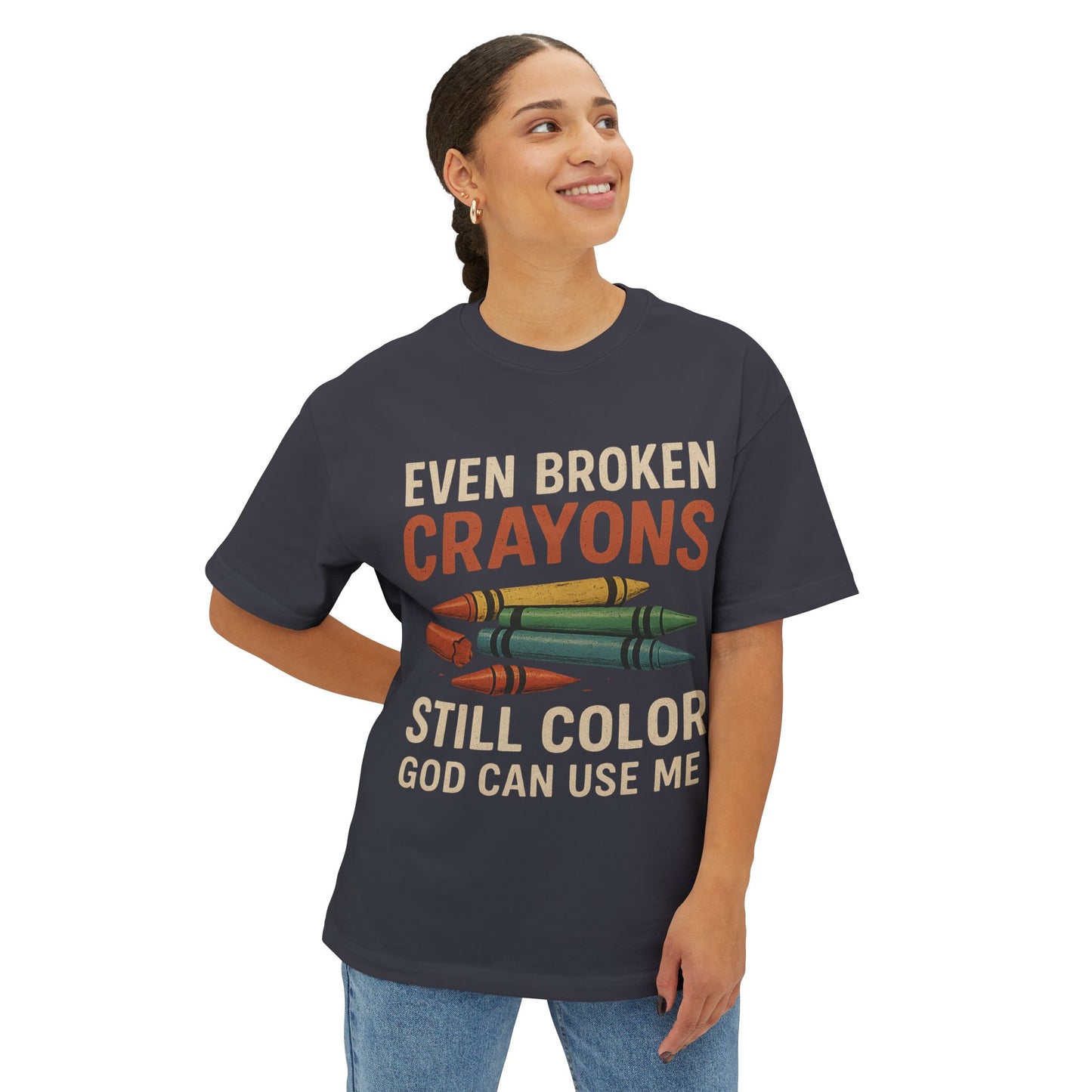 Divine’s Motivational tee-Broken Crayons Still Color